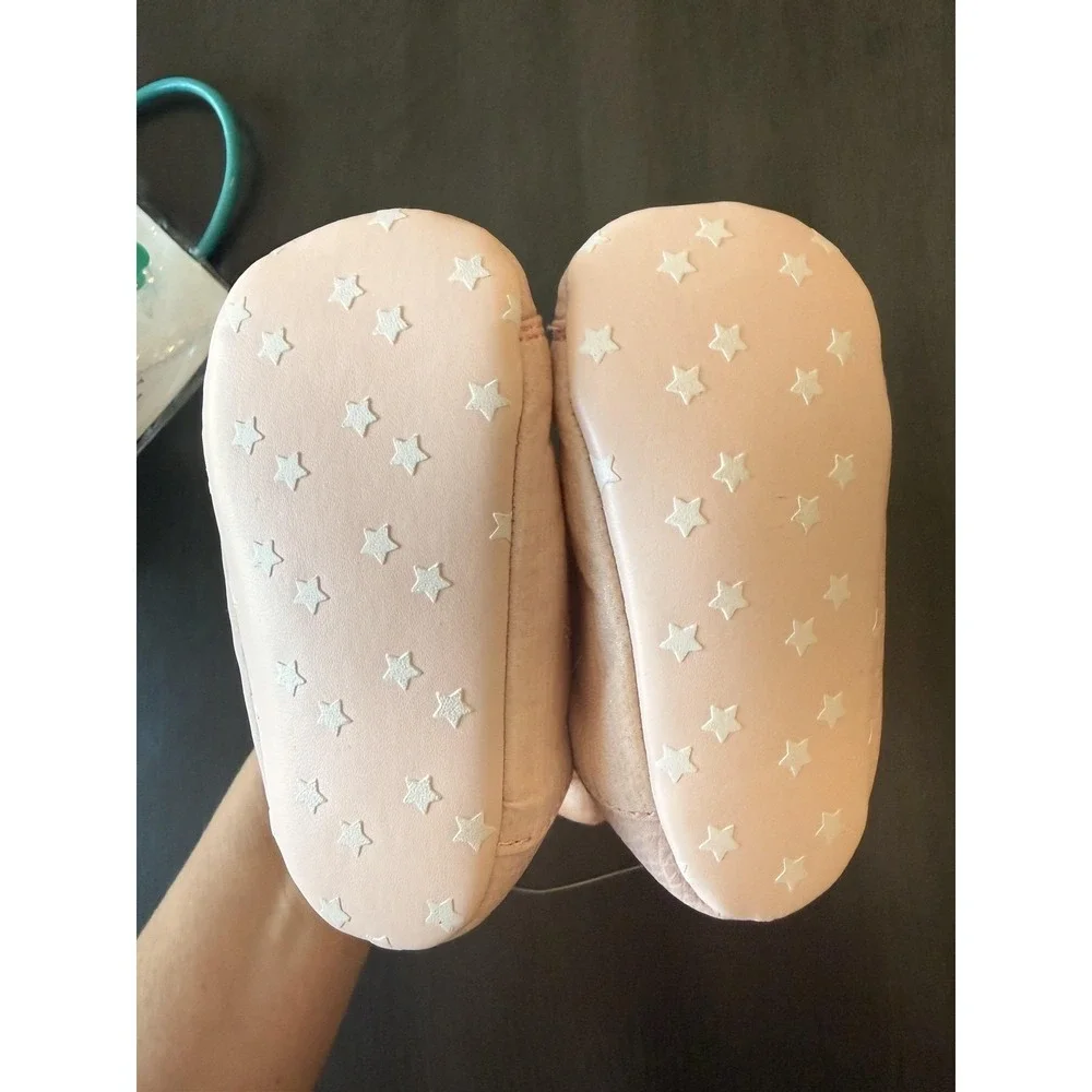 Robeez Shoes Girls Size 3 Pink Kato Koala Mary Jane Crib Slip Resistant 6-12M
